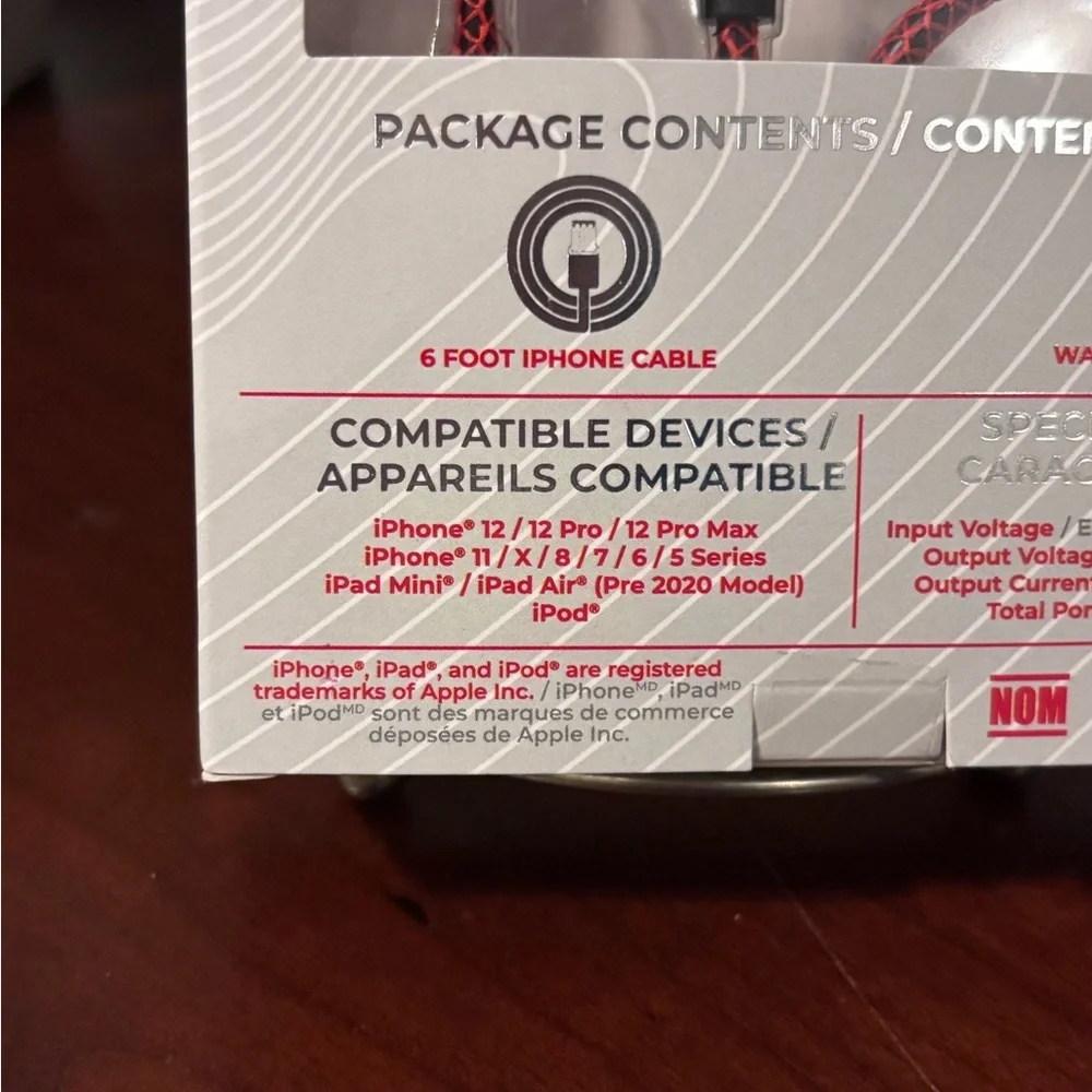 Red Charging Kit for iPhone and iPad